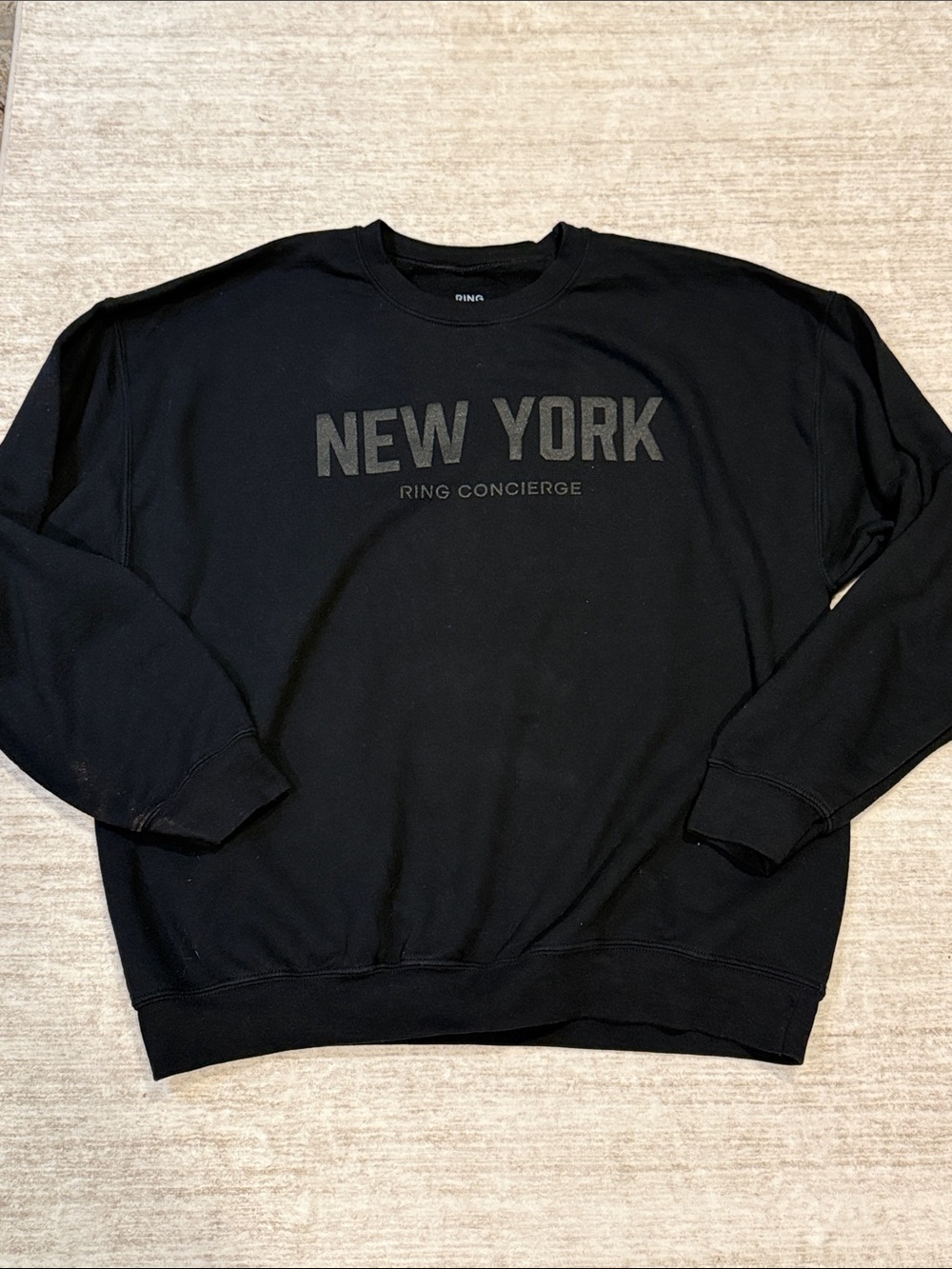 Ring Concierge New York Black Crewneck Sweatshirt